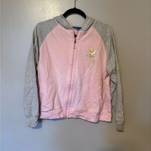 Vintage Y2K Disney pink Tinkerbell Zip-Up Hoodie Jacket Size Medium